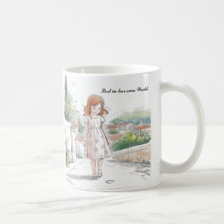 Garota Whimsical na Natureza - Caneca de Momento P