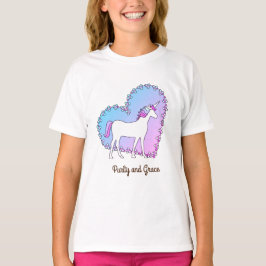 Garotas Bonitas do Unicórnio Camisetas Graciosas