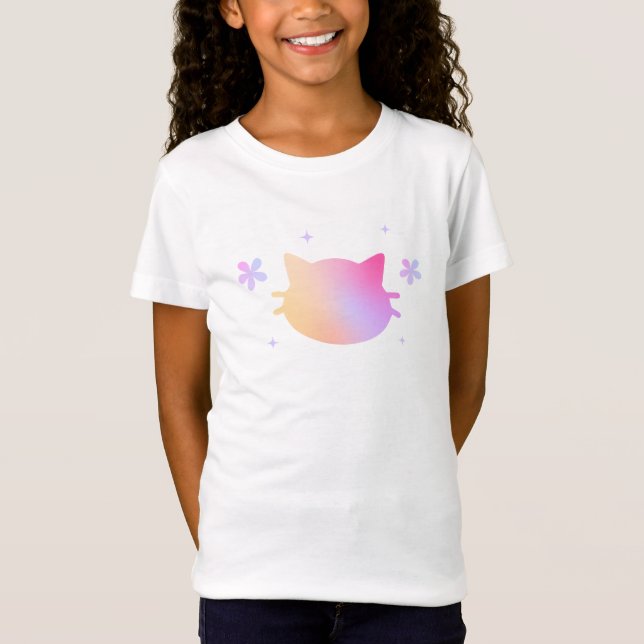 Garotas Coloridas Gatos T-Shirt (Frente)