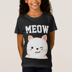 GAROTAS-FILHO camisetas DE T-Shirts MEOW