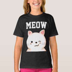 GAROTAS-FILHO camisetas DE T-Shirts MEOW