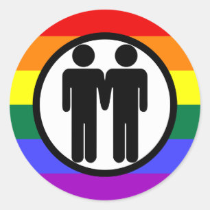 Garoto + Adesivo do arco-íris