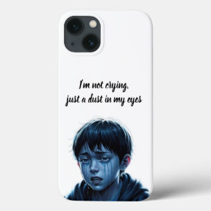 Garoto com Capas de iphone de lágrimas