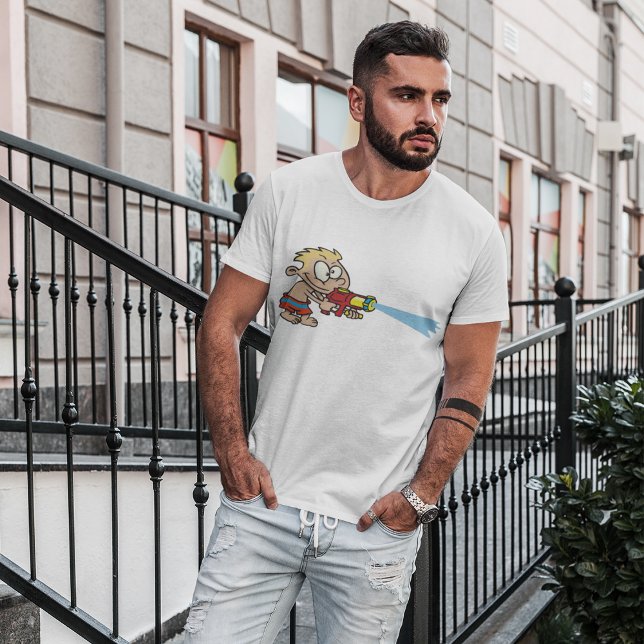Garoto Com Super Soaker Mama T-Shirt (Criador carregado)
