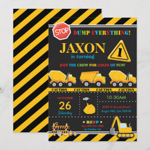 Garoto de Convite de Aniversário de Construção