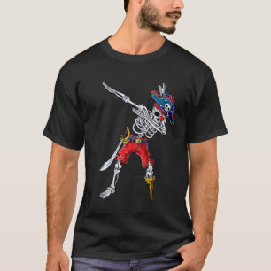 Garoto Do Skeleton Pirate De Camisa De Dia Das Bru
