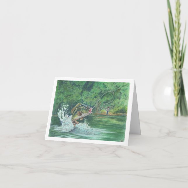 Garoto pegando um Cartão de Nota de Peixe (Frente)