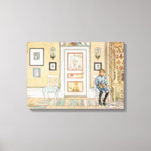 Garoto sentado no canto (por Carl Larsson) Canvas
