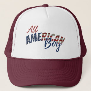 GAROTO TOTALMENTE AMERICANO BONÉ DE CAMINHONEIRO