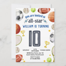 garotos azuis do jogo Esporte 9º Convite de Aniver