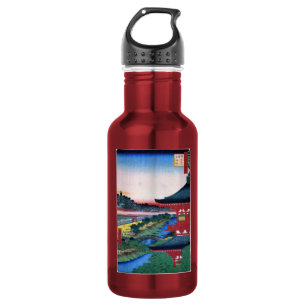 Garrafa 増 上 寺, 重 Templo Vermelho, Hiroshige, Ukiyo-e