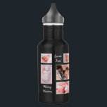 Garrafa 11 Memórias de Fazer de Colagem de Fotografias Tem<br><div class="desc">Carregar algumas de suas fotos favoritas com você na sua garrafa de água, com esta colagem de onze fotografias com bordas brancas e misturadas com as citações inspiradoras, Momentos Felizes, Memórias do Fazer e Tempos Especiais em roteiro branco. Adequado para as opções mais escuras. Basta substituir a amostra de fotos...</div>