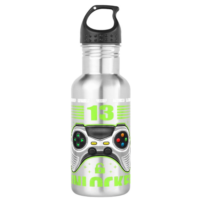Garrafa 13 Birthday Gift Boys Nível 13 (Frente)