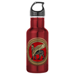 Garrafa [300] Leão Assírio: Dourado e negro Lamaçu