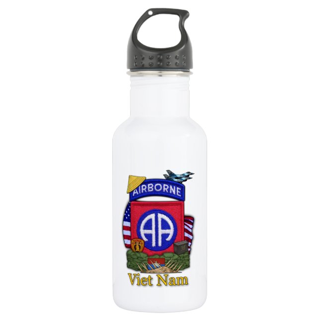 Garrafa 82ª divisão aérea vietnam war vets water Bott (Frente)
