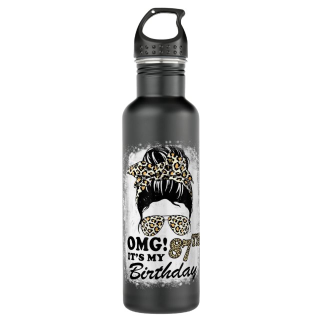 Garrafa 87 anos de idade, Misty Bun Leopard OMG É o meu 87 (Frente)