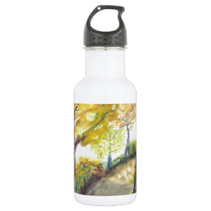 Garrafa A árvore da queda do outono sae do destino da