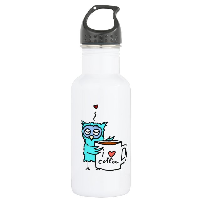Garrafa A coruja ama o café (Frente)