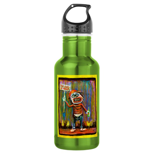 Garrafa A extremidade está próximo (Frente)