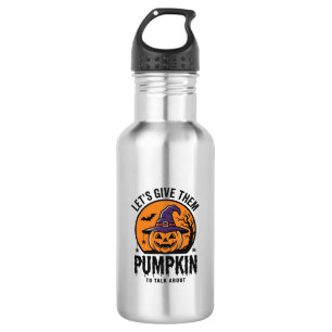 Garrafa Abóbora de Halloween Chapéu de Bruxa Engraçado Ass