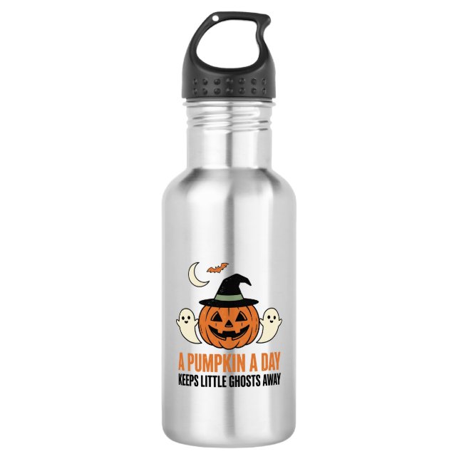Garrafa Abóbora de Halloween Fantasma Divertido Citação Vi (Frente)