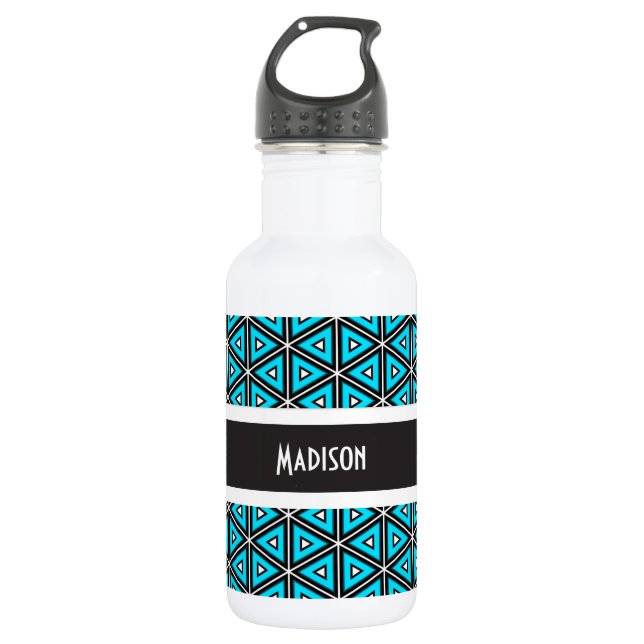 Garrafa Abstrato Azul Super Legal com Nome (Frente)