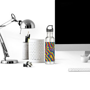 Garrafa Abstrato - Deformações coloridas em vidro