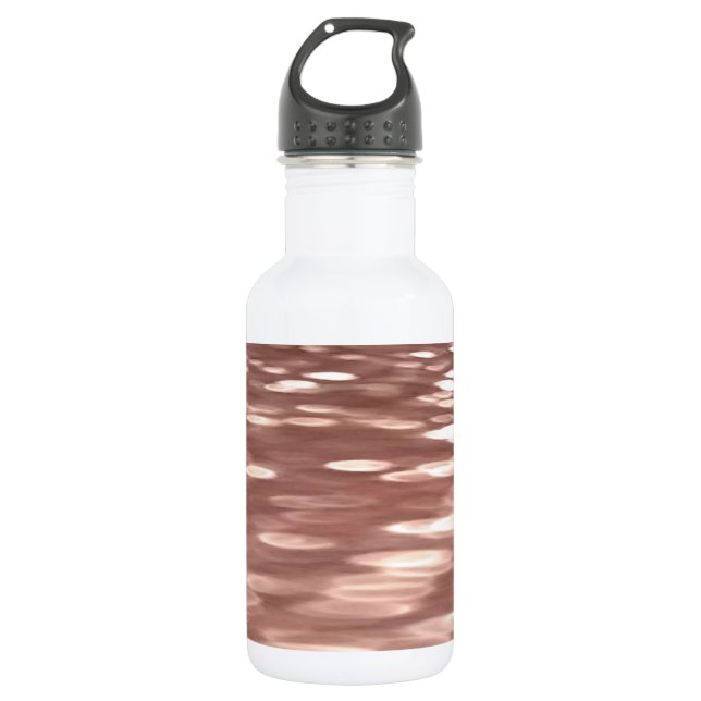 Garrafa Abstrato nº 3: Shimmer Dourado Rosa de cobre (Frente)
