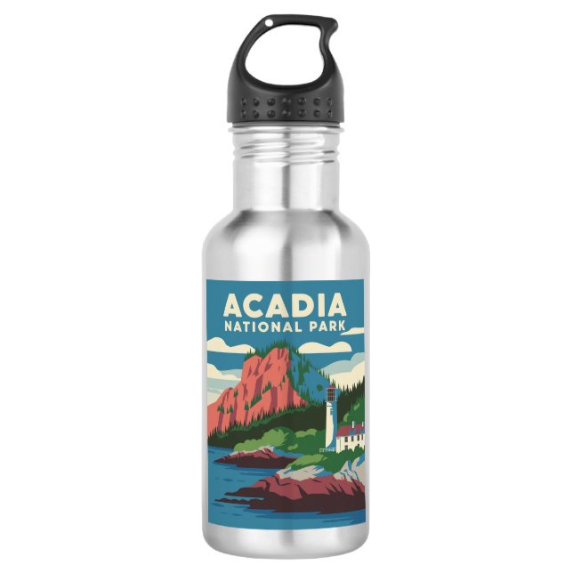 Garrafa Acadia National Park Vintage Lighthouse (Frente)