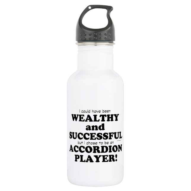 Garrafa Acordeão rico e bem-sucedido (Frente)