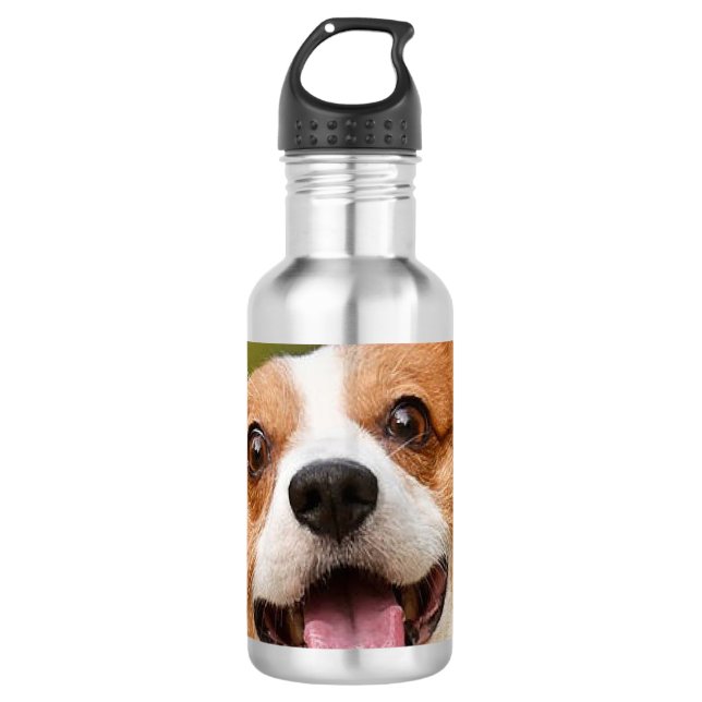 Garrafa Adicionar Foto de Cão Personalizada Personalizada (Frente)