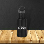 Garrafa Adicionar Retângulo de Logotipo da Empresa Profiss<br><div class="desc">Promova sua empresa com esta garrafa de água legal,  com logotipo e texto personalizados. Adicione facilmente seu próprio logotipo e informações clicando na opção "personalizar".</div>