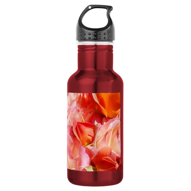 Garrafa Adicione Rosas de Mensagem Personalizada (Frente)