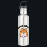 Garrafa Adivinha Que Humor De Bumbum De Corgi<br><div class="desc">Adivinha O Que? Presente de Humor do Bumbum Corgi. Engraçado presente do dono do Pembroke Welsh Corgi,  com um giro de cão. Corgis tem os pequenos fundos mais bonitos.</div>