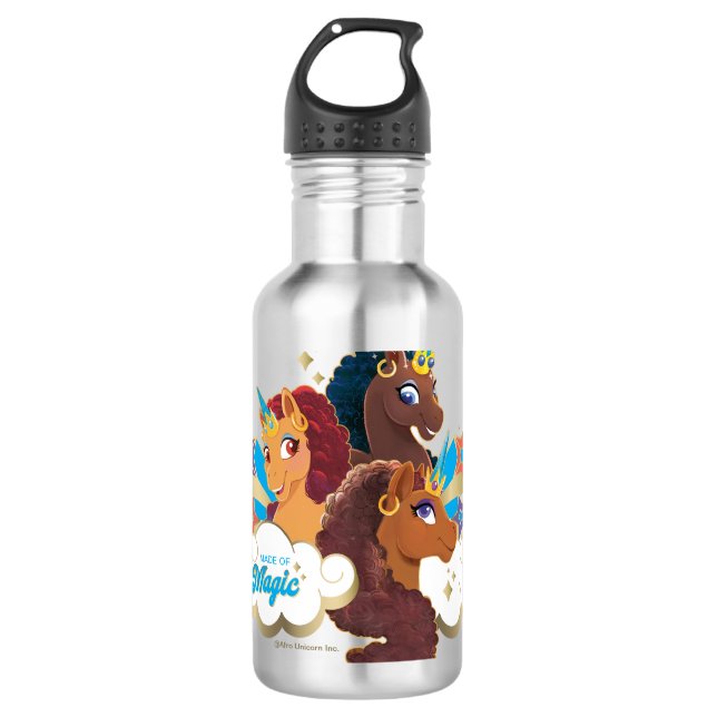 Garrafa Afro Unicorn "Made of Magic" Trio Design (Frente)