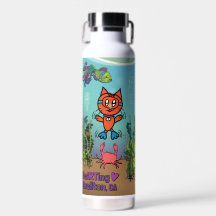 Garrafa-Água - Gato-Scuba - Buellton.Art
