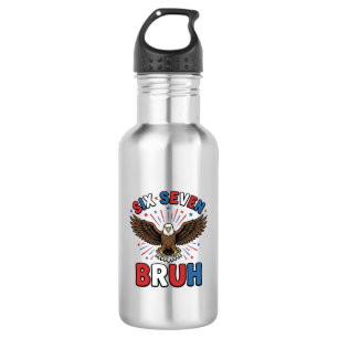 Garrafa Águia Patriótica Seis Sete Bruh Design Vector_1