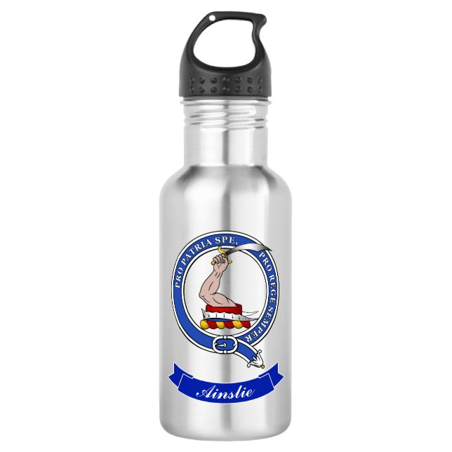 Garrafa Ainslie Clan Crachá Personalizado (Frente)