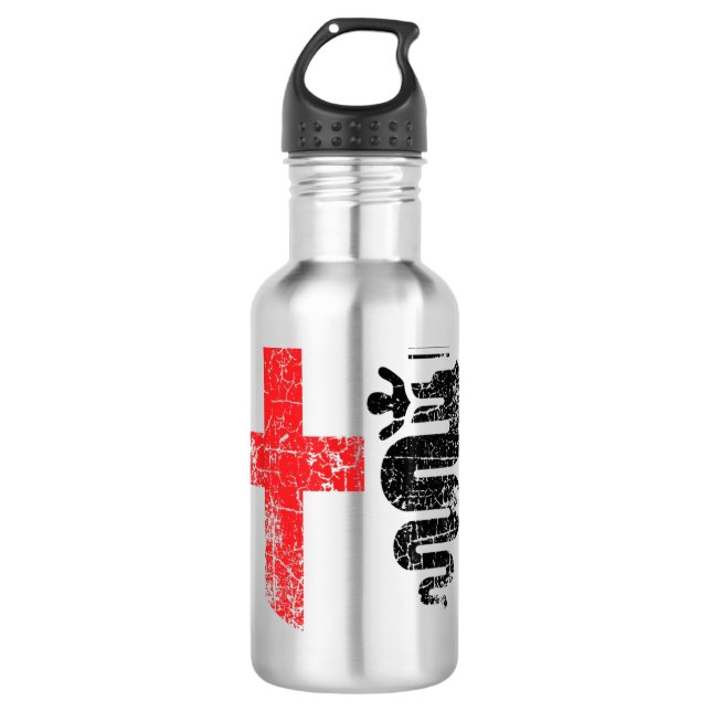 Garrafa Alfa Car Drivers Stylish Grunge Logo  (Frente)