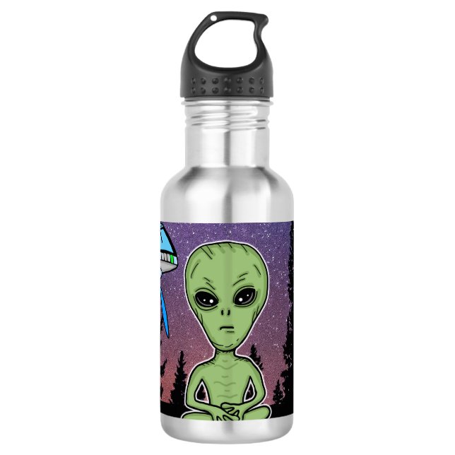 Garrafa Alienígena e UfO na noite estelar (Frente)