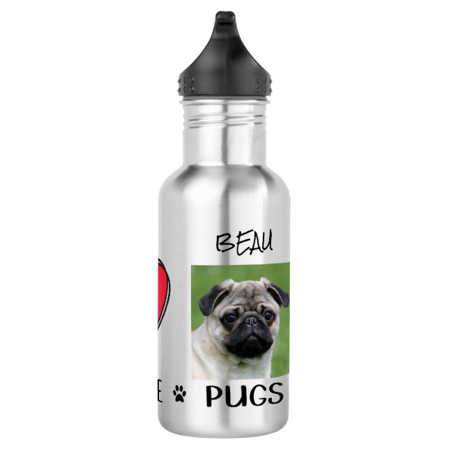 Garrafa Amantes de Pug Pugs Cachorro (Direita)