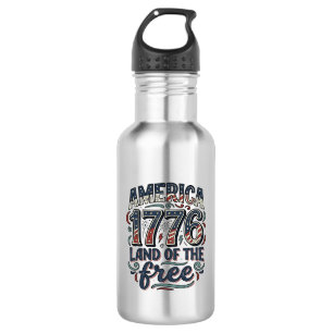 Garrafa América Vintage 1776 Terra da Liberdade Design de 