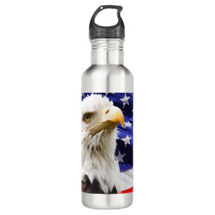 Garrafa Americano patriótico Eagle e bandeira