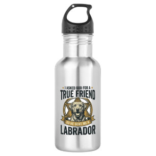 Garrafa Amigo Verdadeiro Labrador Design Vintage Amante de