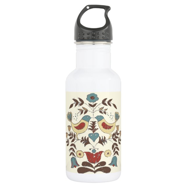 Garrafa Amish Hex Sinal Bird Americana da Pensilvânia Hola (Frente)