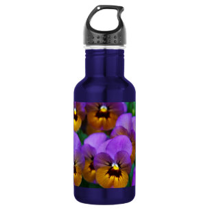 Garrafa Amor-perfeito Roxo e Dourado