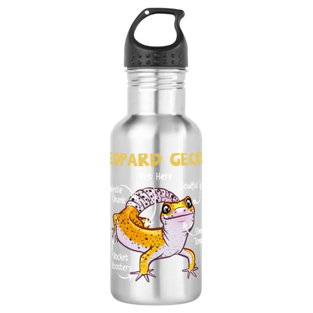 Garrafa Anatomia De Um Gecko Leopardo  (Frente)