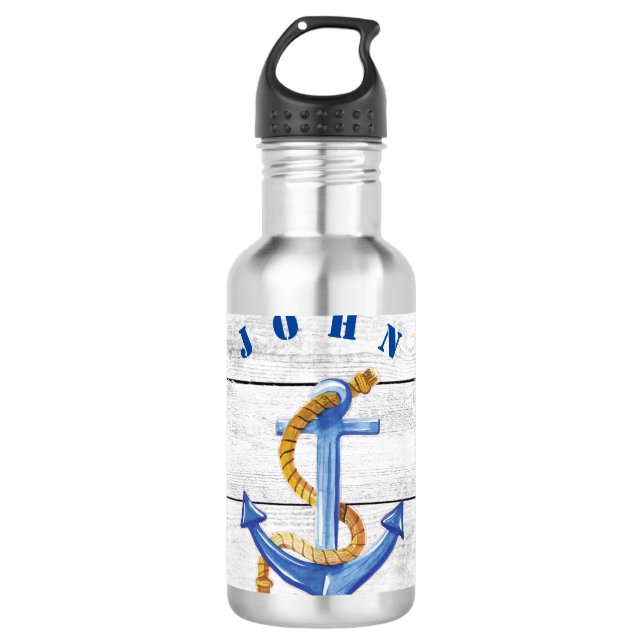 Garrafa Âncora de navios divertidos personalizada (Frente)