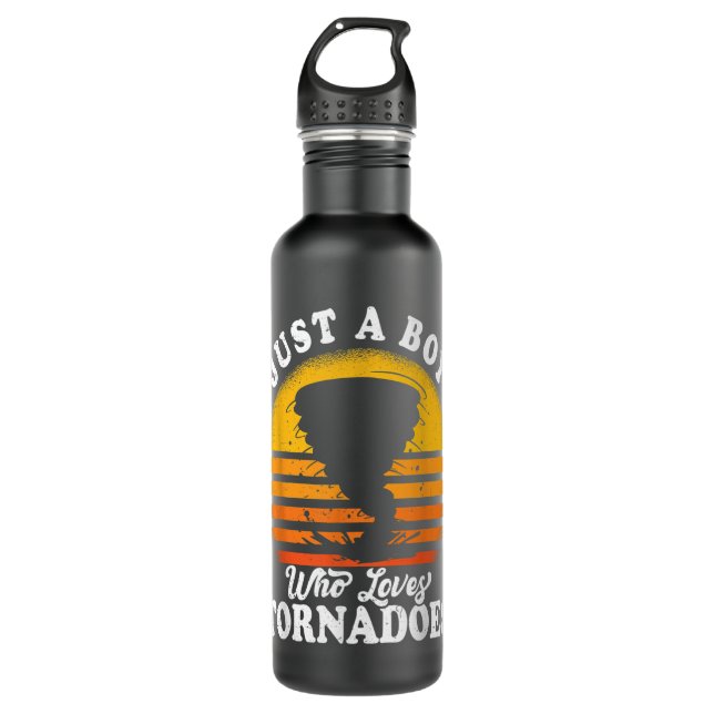 Garrafa Apenas Um Menino Que Ama Tornadoes Tornado Meteoro (Frente)