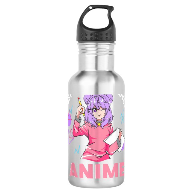 Garrafa Apenas uma garota que ama anime e esboça (Frente)